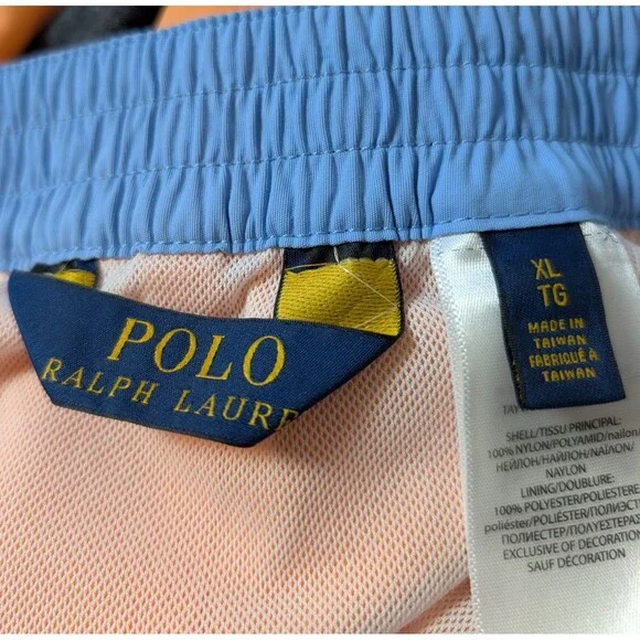 Polo Ralph Lauren Size XL Cargo Swim Trunks Board Shorts Orange Pony Preppy - Picture 9 of 12